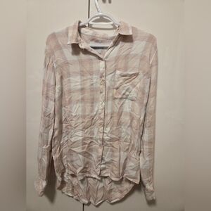 Rails Hunter Plaid Button Down Shirt in Ivory Blush Sky